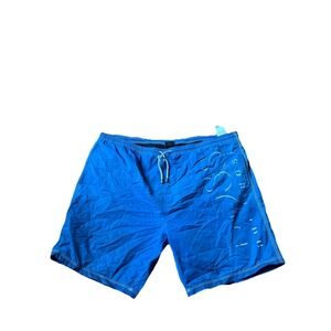 Hugo Boss Swim Trunks‎ Size XXL Blue Spellout Men's